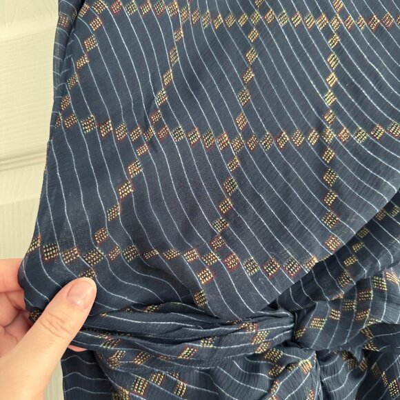 Isabel Marant Etoile "Barden" Navy Silk Dress, size 38 (fits like a 2/4) - Picture 6 of 12